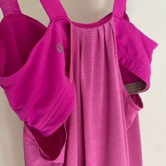 Lululemon Athletica Pink Fitted Ruched Sleeveless Tank Top - Picture 7 of 10